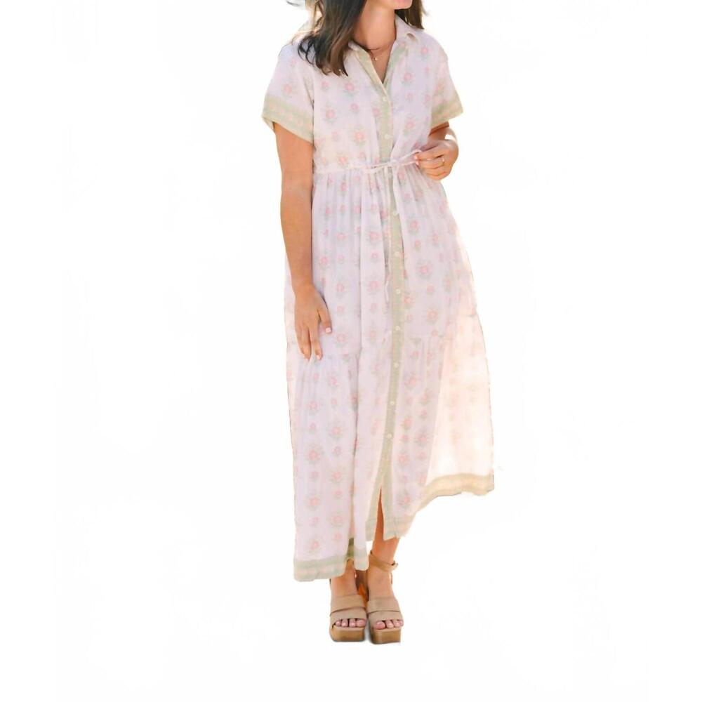 NEW MARIGOLD belle button down dress in mint julep